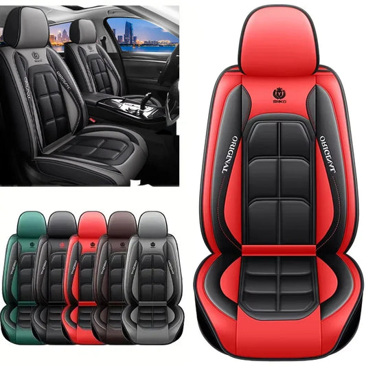 All-Inclusive Leather Car Seat Covers | Universal Single Seat Cushion for Driver & Passenger