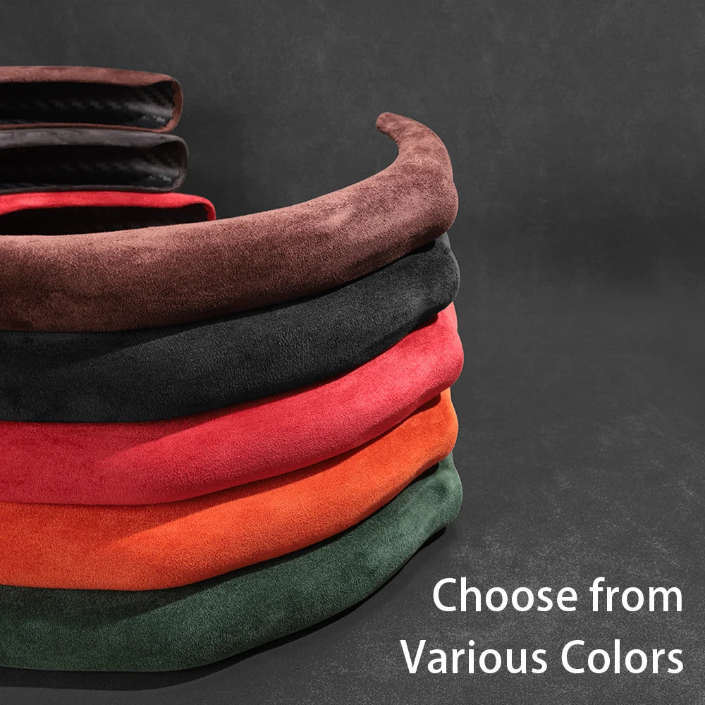 Premium Suede Snap-On Steering Wheel Cover | Anti-Slip & Durable for DS Automobiles