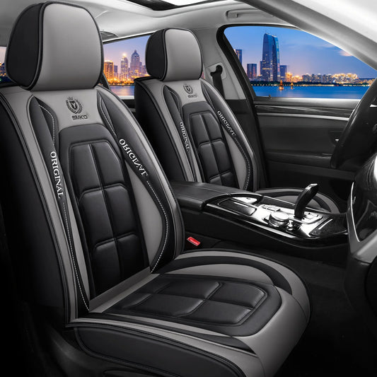 All-Inclusive Leather Car Seat Covers | Universal Single Seat Cushion for Driver & Passenger