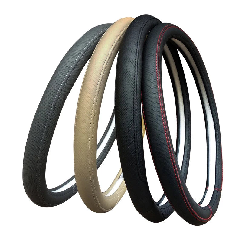 Universal Braided Steering Wheel Cover | Anti-Slip M Size 14.5"-15" Car Interior Upgrade